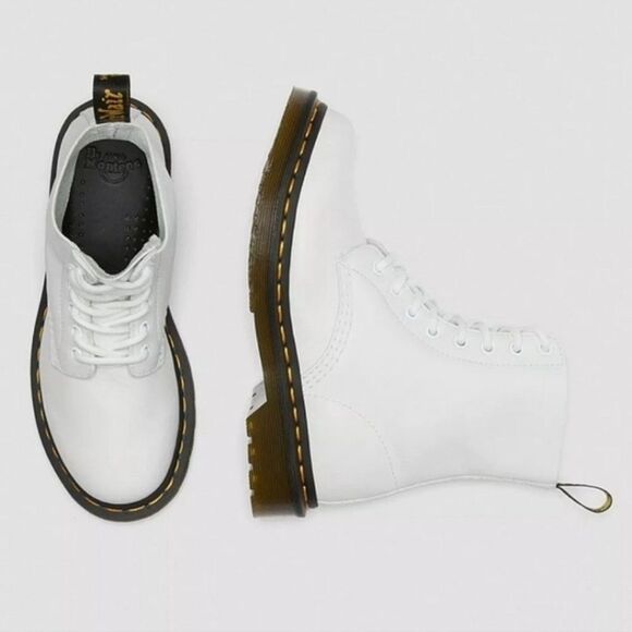 Dr. Martens White Heeled Boots - Picture 3 of 15